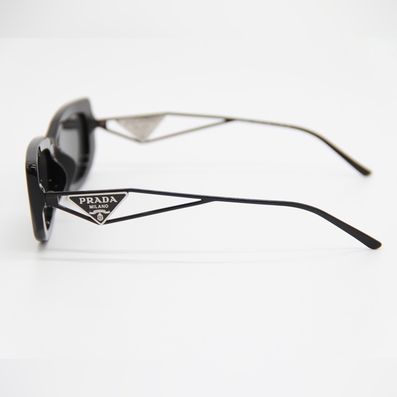 NEW PRADA PR14YS 1AB5S0 UNISEX BLACK EYEWEAR PR 14YS UNISEX SUNGLASSES SPR 14Y - Picture 7 of 12